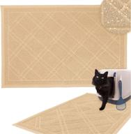 🐾 downtown pet supply - kittylitter mat - trapping cat litter mat - padded, non-slip cat supplies - water-resistant mat for all cat litter types logo