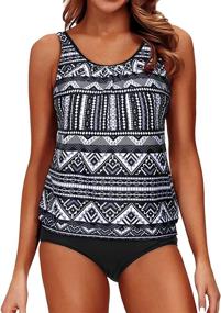 img 4 attached to Yonique Blouson Tankini Swimsuits Bathing Women's Clothing ~ Swimsuits & Cover Ups