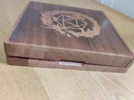 img 1 attached to Dragon-Patterned Hexagonal Walnut Dice Box With Magnetic Lid For Convenient Storage Of 7-Die Polygonal D&D Dice - UDIXI Wooden DND Dice Set Box review by Joseph Hernandez