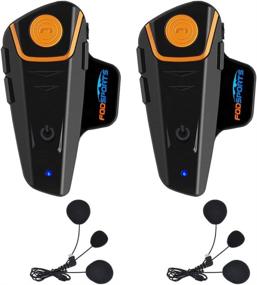 img 4 attached to 🏍️ BT-S2 Fodsports Motorcycle Intercom Bluetooth Off-Road Motorbike Helmet Communication System, Hands-Free, FM Radio, MP3 Player (2 Pack Soft Mic)