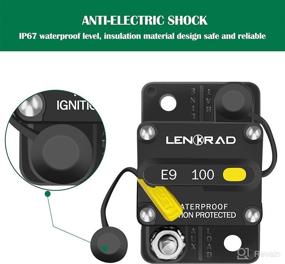 img 2 attached to ⚡ LENKRAD 100 Amp Marine Circuit Breaker: Manual Reset Switch for Marine RV Yachts | 12V-48V DC Waterproof Surface Mount