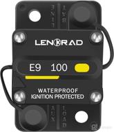 ⚡ lenkrad 100 amp marine circuit breaker: manual reset switch for marine rv yachts | 12v-48v dc waterproof surface mount logo