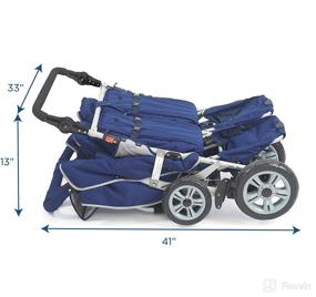 img 2 attached to 👶 Angeles Infant Toddler SureStop Folding Commercial Bye-Bye Stroller (4-Passenger), Blue (AFB6600): A Space-Saving Solution for Safe and Convenient Transportation