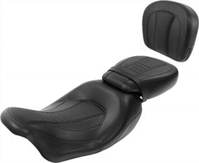 img 3 attached to Low Profile Rider Passenger Seat Sissy Bar Backrest Pad Fit For Harley Road King Electra Glide Road Glide Street Glide 2009-2022