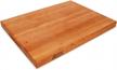 reversible cherry wood edge grain cutting board by john boos - 20" x 15" x 1.5 logo