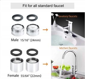 img 3 attached to Upgrade Your Sink With UMIRIO Faucet Aerator Replacement Kit: High-Quality Screen, Nut Insert Adapter, And Restrictor To Filter Water And Reduce Flow To 2.2 Gpm.