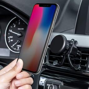 img 4 attached to 📱 Universal Magnetic Air Vent Phone Holder for Car - Cradle Stand for iPhone 13 12 11 X XR XS 8 7 6 Plus & More
