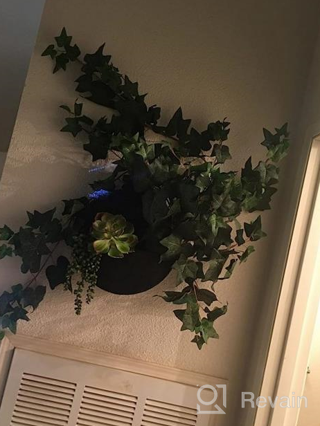 img 1 attached to 3.2FT Artificial Hanging Ivy Vine Plants For Wall Indoor Outdoor Decoration - Scindapsus Leaves Home Room Garden Decor review by Eric Sharp