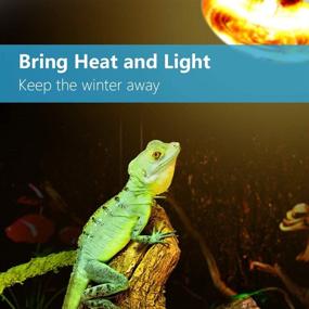 img 3 attached to Sun-like Reptile UVB UVA Heat Lamp Bulb - 100W+ - Illuminate and Warm Your Reptiles & Amphibians