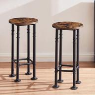 set of 2 counter height barstools with backrest, easy assembly for home, kitchen, dining room, and restaurant - round design by vecelo logo