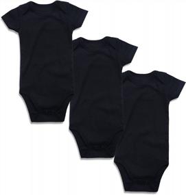 img 4 attached to Unisex Baby Rompers Short Sleeve Cotton Bodysuits - Basic Newborn Onesies, Pack Of 3/5 - Sizes 0-24 Months For Boys And Girls