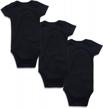 unisex baby rompers short sleeve cotton bodysuits - basic newborn onesies, pack of 3/5 - sizes 0-24 months for boys and girls logo