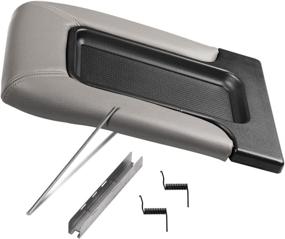 img 4 attached to 🔧 Premium Gray Center Console Lid Replacement Kit - Chevy, GMC, Cadillac - Compatible with Silverado, Avalanche, Tahoe, Sierra - Replaces 924-811, 19127364, 19127365, 19127366 - Armrest Hinge Latch Included