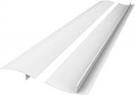 seal spills with long and wide silicone counter gap cover (2 pack) - perfect for kitchen, laundry room, and more - heat-resistant and easy to clean (white) logo