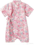 premium pauboli baby kimono romper: comfortable cotton japanese pajamas logo