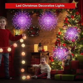 img 3 attached to Battery Operated Fairy Lights, 225 LED 8 Modes Dimmable Wire String Light With Remote Control For Christmas, Home Decor Indoor Outdoor Patio Hanging Starburst Decoration