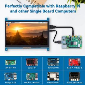 img 2 attached to Enhanced SunFounder Raspberry Touchscreen 7" - 1024×600 Capacitive, IPS, HDMI, HD