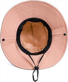 img 1 attached to Women'S Wide Brim Sun Hat UV Protection Bucket Mesh Boonie Beach Fishing Cap