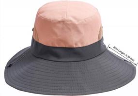 img 2 attached to Women'S Wide Brim Sun Hat UV Protection Bucket Mesh Boonie Beach Fishing Cap