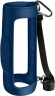 синий силиконовый чехол с ремешком для портативного водонепроницаемого bluetooth-динамика jbl charge 4 - мягкая гелевая кожа и водонепроницаемый резиновый чехол для переноски логотип