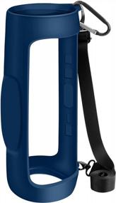img 4 attached to Синий силиконовый чехол с ремешком для портативного водонепроницаемого Bluetooth-динамика JBL Charge 4 - мягкая гелевая кожа и водонепроницаемый резиновый чехол для переноски