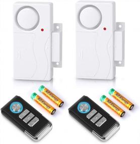 img 4 attached to Wsdcam Wireless Door Alarm With Remote 2 Pack, Battery Included, 105 DB Loud Pool Door Alarm, Wireless Door Open Alarms Sensor For Kids Safety Home Security