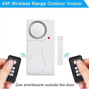 img 2 attached to Wsdcam Wireless Door Alarm With Remote 2 Pack, Battery Included, 105 DB Loud Pool Door Alarm, Wireless Door Open Alarms Sensor For Kids Safety Home Security