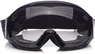 👓 enhanced visibility riding goggles: fit over glasses, anti-fog, adjustable headband, clear lens logo