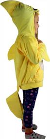 img 1 attached to Детская толстовка с капюшоном в виде акулы - милая толстовка с изображением рыбки и животного для малышей, спортивный костюм ComfyCamper, куртка с капюшоном и дизайном пальто