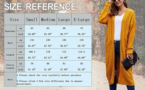 img 1 attached to Ferrtye Women'S Cable Knit Long Sleeve Duster Cardigans - Oversized Open Front Sweaters Outwear Coats