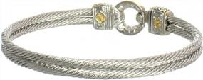 img 2 attached to John Medeiros Antiqua Collection Two-Tone 7" Bracelet: Handcrafted In America