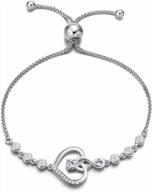 теннисный браслет из стерлингового серебра с подлинным или созданным драгоценным камнем: браслеты agvana с камнем по рождению подарки на день святого валентина для нее логотип