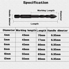 img 3 attached to 🔧 MGTGbao Industrial Drill Bits for Masonry, Concrete, Plastics, and Tungsten Cutting - A Comprehensive Range of Cutting Tools