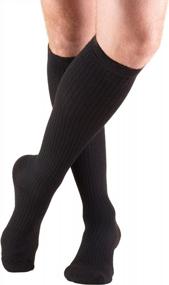 img 4 attached to Men'S Knee High Compression Socks, 15-20 MmHg - Truform Gym Over Calf Length