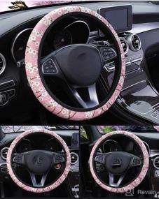 img 3 attached to RANXIZY Handmade Japanese Sweet Sakura Cherry Blossom Steering Wheel Cover For Girls