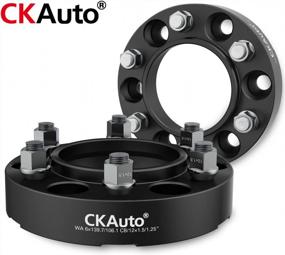 img 3 attached to CKAuto 2 Pack 6X5.5 Hub Centric Wheel Adapters, 1.25" 6X139.7Mm Wheel Spacers, 106.1Mm Center Bore With M12X1.5 Studs