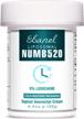liposomal numb520 anesthetic cream with 5% lidocaine for maximum pain relief, 4.4 oz, enriched with aloe vera and vitamin e for local and anorectal use, effective hemorrhoid treatment by ebanel logo