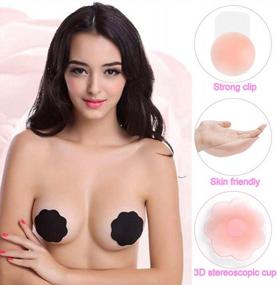 img 2 attached to Reusable Nipple Covers For Women - 14 Pcs Sticky Bra Nipple Pasties Adhesive Strapless Dress Tops Bikini For Girls