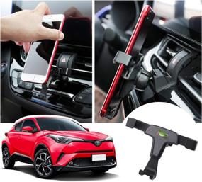 img 4 attached to 📱 2016-2020 2021 Toyota C-HR Phone Mount | Compatible with Toyota CHR Cell Phone Holder | Triangle Stability Design for 4-6 Inch Phones