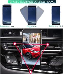 img 3 attached to 📱 2016-2020 2021 Toyota C-HR Phone Mount | Compatible with Toyota CHR Cell Phone Holder | Triangle Stability Design for 4-6 Inch Phones