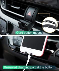 img 2 attached to 📱 2016-2020 2021 Toyota C-HR Phone Mount | Compatible with Toyota CHR Cell Phone Holder | Triangle Stability Design for 4-6 Inch Phones