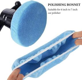 img 2 attached to 🚗 HUSTON LOWELL 7 Inch Car Polishing Pad Kit 11-Piece Large Size Buffing Pads - Ultimate Car Foam Buffing Sponge Kit for Waxing, Polishing, and Buffing - Attachable to Drill (Electric Drill not Included)