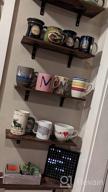 img 1 attached to Dark Brown Floating Shelves For Wall Décor Storage - Set Of 5 Sturdy Wood & Metal Brackets For Bedroom, Living Room, Bathroom, Kitchen & More! review by Andre Parsons