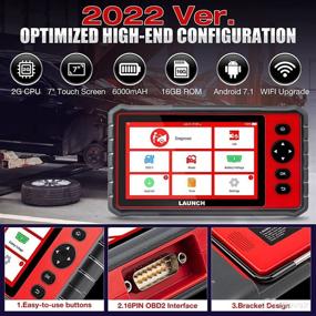 img 1 attached to 🚀 2022 LAUNCH OBD2 Scanner CRP909E: Full System Automotive Diagnostic Tool with 26 Free Maintenance Functions, IMMO/Reset Oil Lamp/TPMS/ABS Bleeding/Injector Coding & Auto VIN