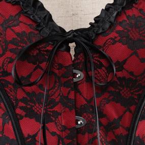img 1 attached to Flaunt Your Feminine Side With Womens Black Floral Lace Corset Top