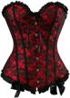flaunt your feminine side with womens black floral lace corset top logo