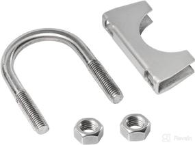 img 2 attached to 🔩 TOTALFLOW 3 Inch Stainless Steel Saddle U-Bolt Exhaust Muffler Clamp: Natural Finish, TF-U300