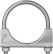 🔩 totalflow 3 inch stainless steel saddle u-bolt exhaust muffler clamp: natural finish, tf-u300 logo