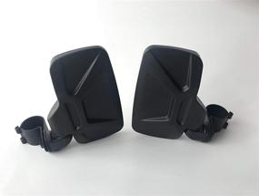 img 1 attached to 🔍 UTV Side Mirrors for 1.75" Roll Cage | Compatible with Polaris RZR 570, 800, 900, 1000 XP | Ranger 400, 500, 700, 800 | Pioneer, Rhino, Arctic