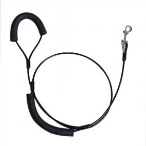img 4 attached to Securely Control Your Medium Dog With AMOFY 5 Ft Coated Steel Tie Out Cable Leash